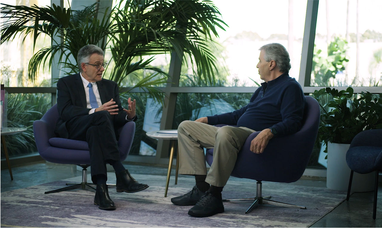 Steve sits down to talk with his doctor.