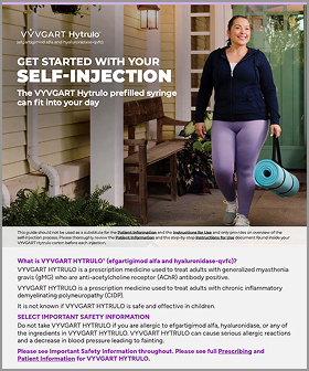 Subcutaneous self-injection guide.