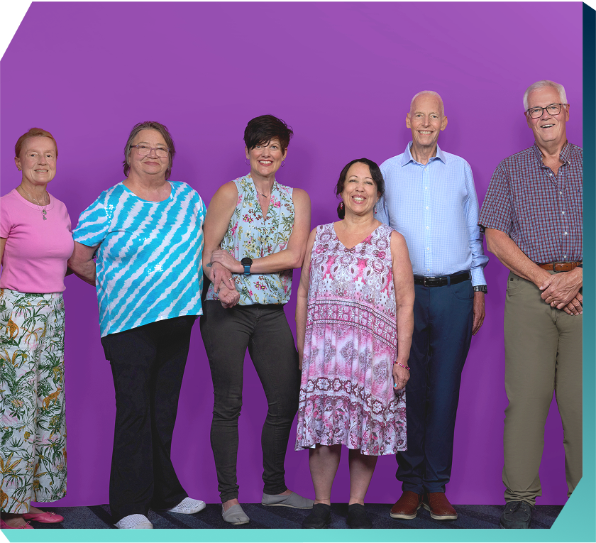 People living with CIDP, standing together smiling