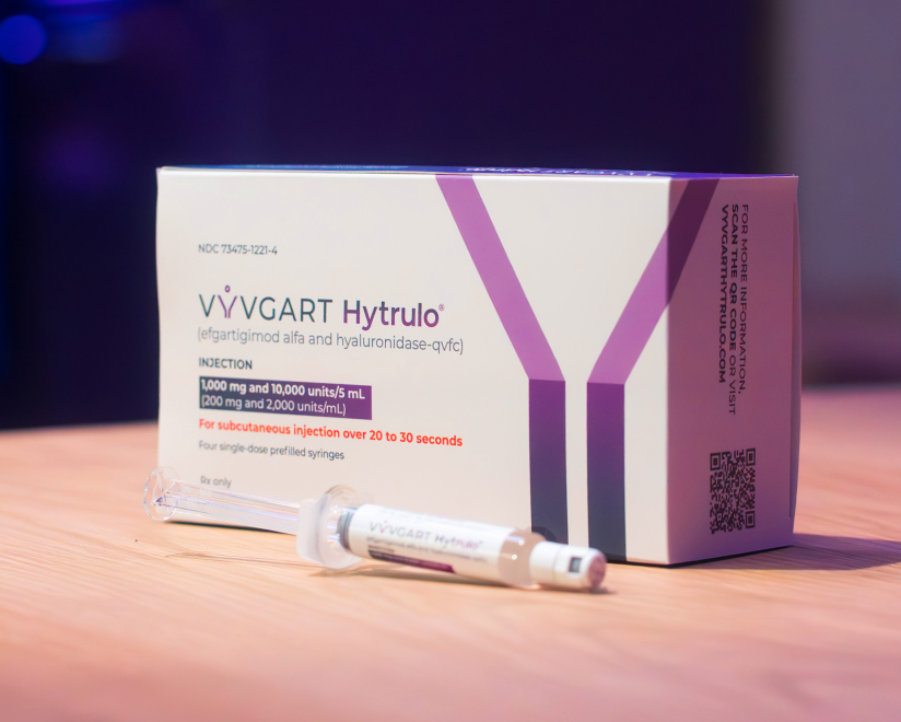 VYVGART Hytrulo prefilled syringe and packaging