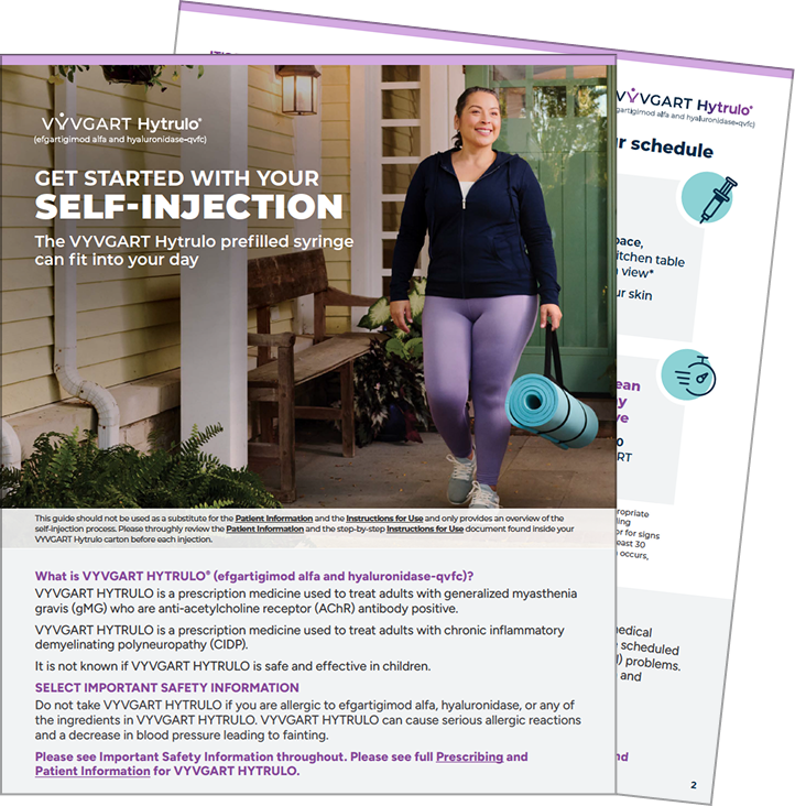 Self-injection guide.